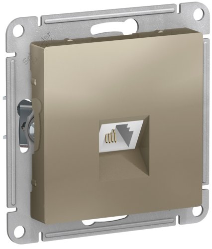 Розетка телефонная без рамки Systeme Electric AtlasDesign 1-м. RJ11 шампань картинка